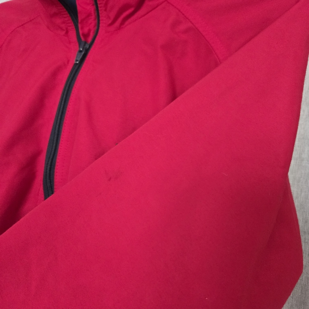 Vintage L.L. Bean Warmup Bomber Jacket Women’s S/M Red Lined Made in USA - Picture 6 of 13